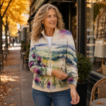 Cardigan with Watercolour Landscape – product image 3