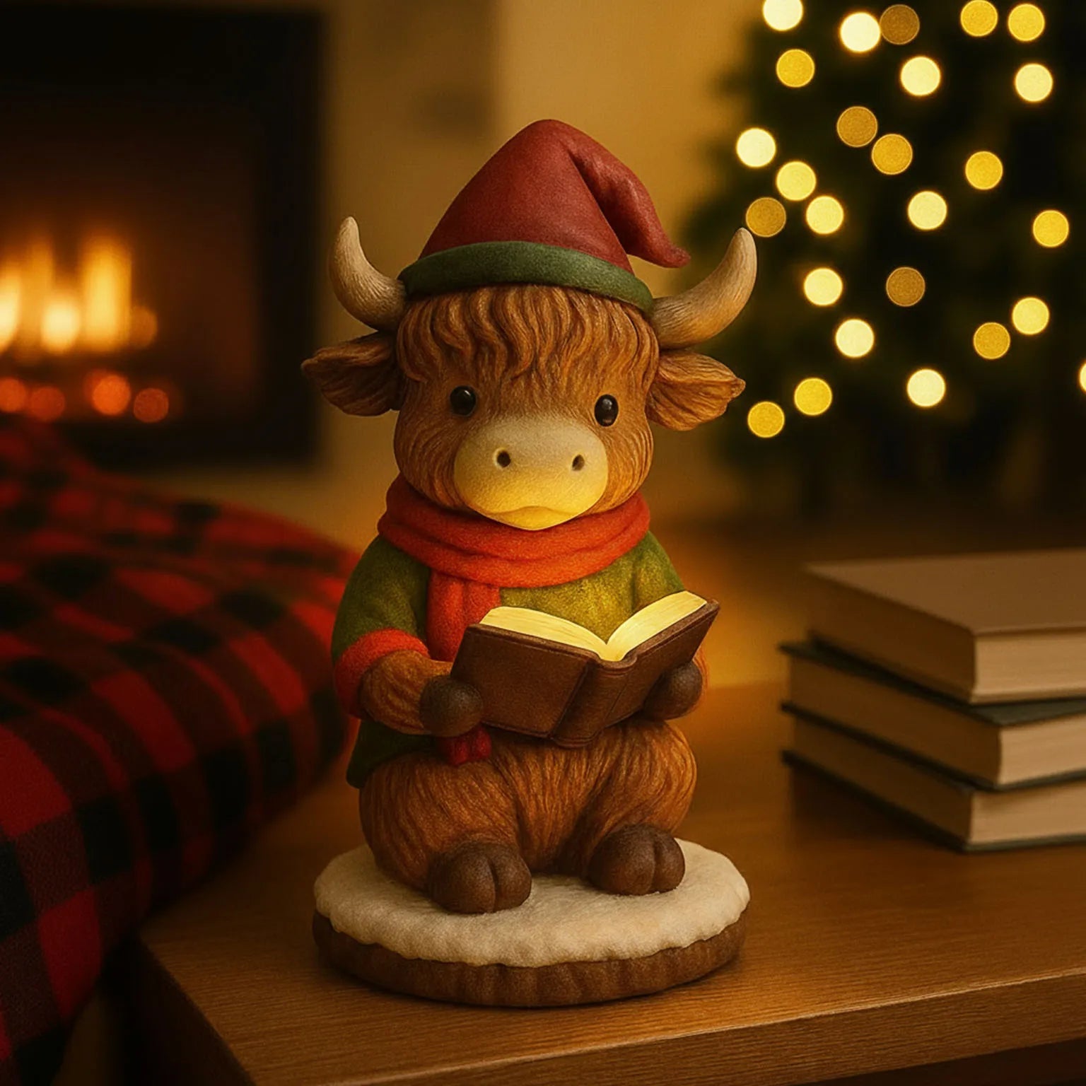 Vuk | Illuminated Christmas Reading Figurine