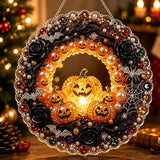 Pumpkin Rose Garden – DIY Diamond Art Hanging Decoration – product image 1