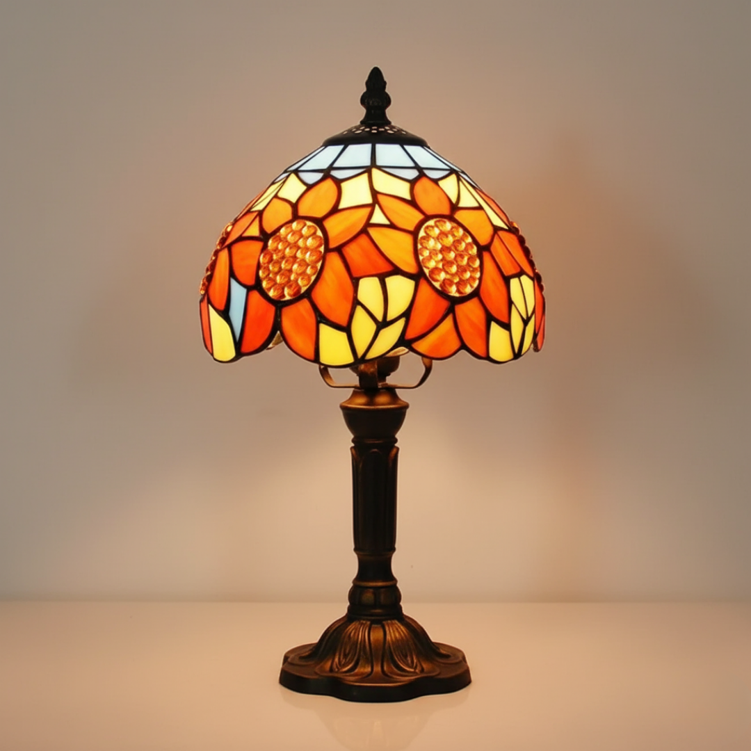 SOLELIA | Vintage Sunflower Glass Lamp