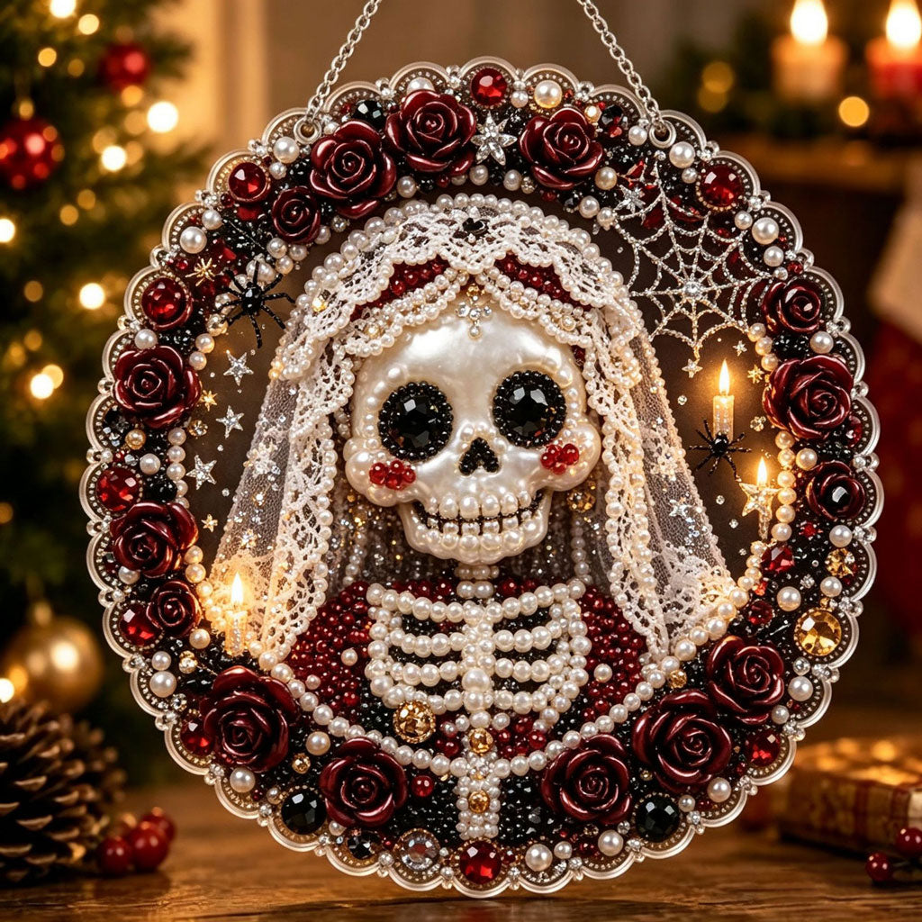 Gothic Skeleton Bride – DIY Diamond Art Hanging Decoration – product image 1