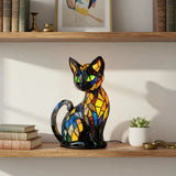 Mystic Cat | Stained-Glass-Style Lamp