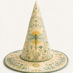Quilted Witch Hat – Dragonfly Garden with Vintage Fairy Magic – product image 1