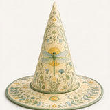 Quilted Witch Hat – Dragonfly Garden with Vintage Fairy Magic – product image 1