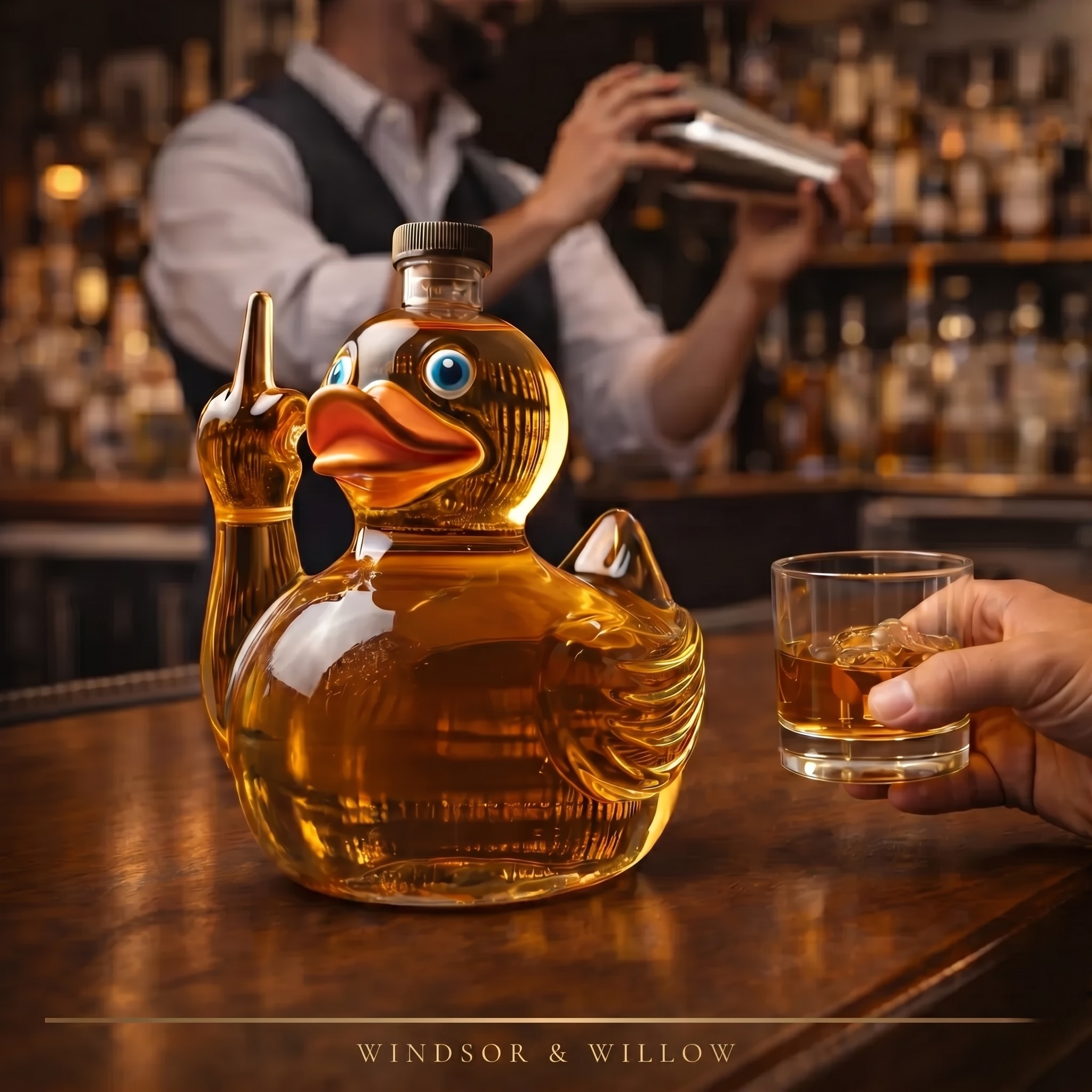 Rebel Duck Whisky Decanter
