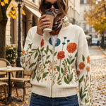 Zip Cardigan with Wildflowers – product image 2