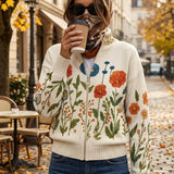 Zip Cardigan with Wildflowers – product image 2