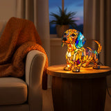 Dachshund | Stained-Glass-Style Lamp