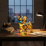 French Bulldog | Stained-Glass-Style Lamp