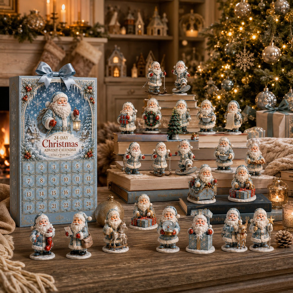 Frosted Santa Ornament Advent Calendar – 24 Days – image 1