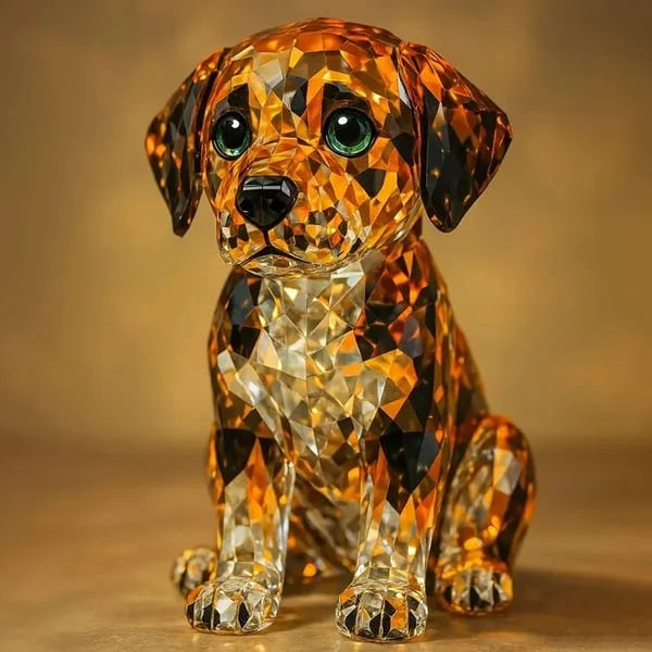 Crystal-Style Labrador Figurine