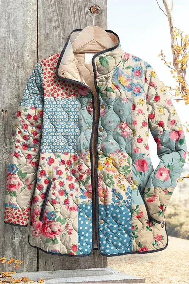 Quilted Jacket in Floral Patchwork – product image 2