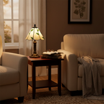 LEAFORA | Vintage Leaf-Shaped Glass Lamp, view 3