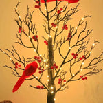 Illuminated Vintage Cardinal Tree, view 2
