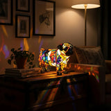 Pug | Stained-Glass-Style Lamp