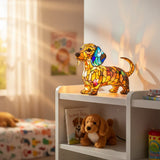 Dachshund | Stained-Glass-Style Lamp