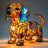 Dachshund | Stained-Glass-Style Lamp