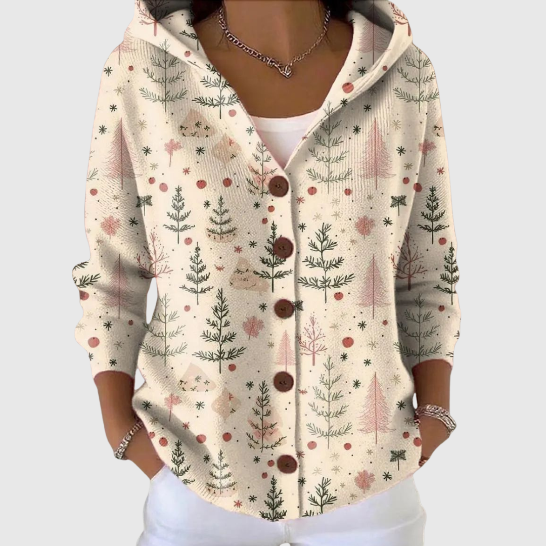 Hooded Knitted Cardigan – product image 1