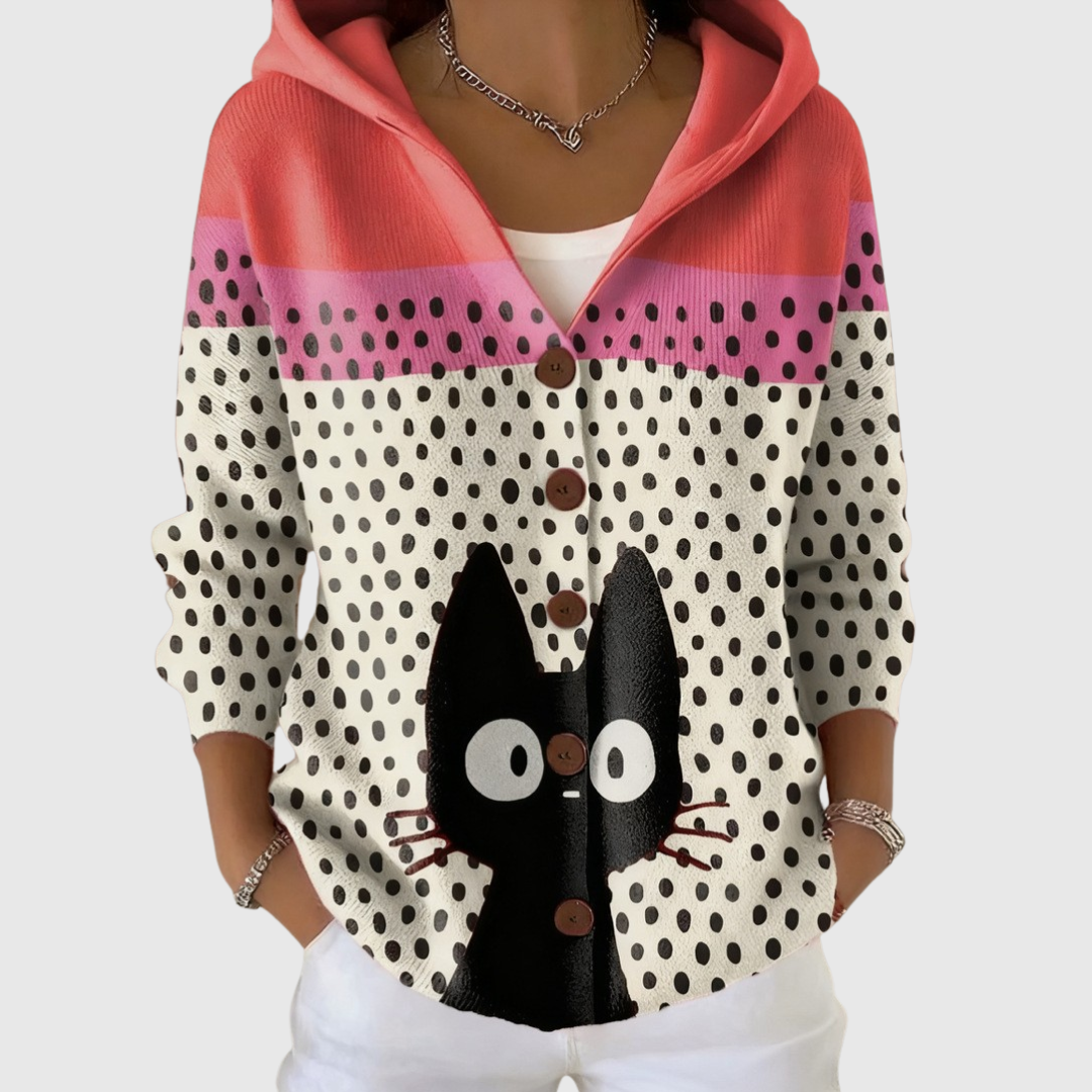 Hooded Knitted Cardigan – product image 1