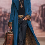 Arabella - Longline Tailored Velvet-Effect Coat