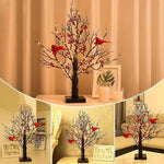 Illuminated Vintage Cardinal Tree, view 3