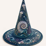 Quilted Witch Hat – Jellyfish and Nautilus in the Sea – product image 1
