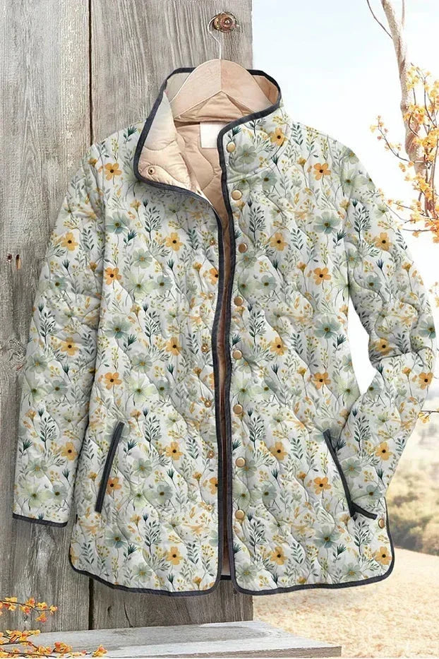 Quilted Jacket with Scatter Flowers – product image 2