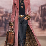 Arabella - Longline Tailored Velvet-Effect Coat