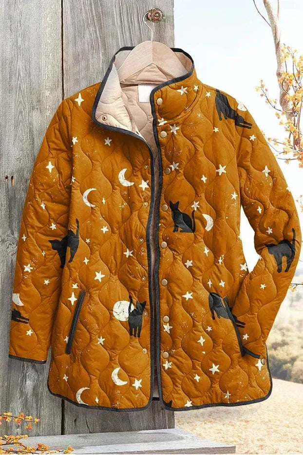 Padded Jacket with Cats and Moons – product image 2
