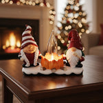 Gnomes Jovan & Matej | Illuminated Christmas Fireside Scene