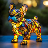 French Bulldog | Stained-Glass-Style Lamp