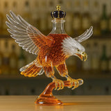 Bald Eagle-Shaped Glass Whisky Decanter