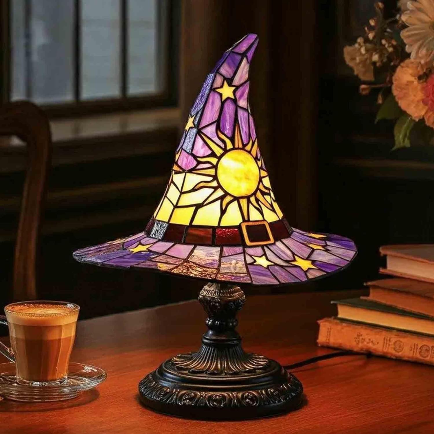 WITCH'S HAT | Stained Glass Lamp, view 3