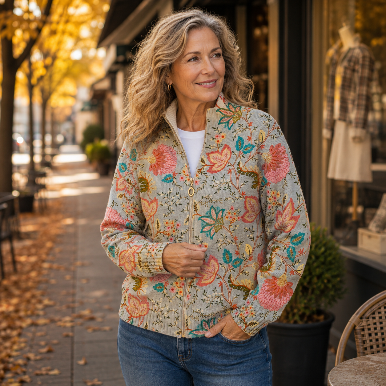Cardigan with Vintage Flowers – product image 2
