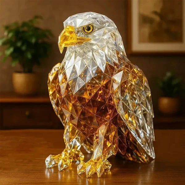 Crystal-Style Eagle Figurine