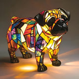 Pug | Stained-Glass-Style Lamp