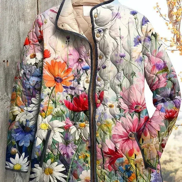 Quilted Jacket with Summer Meadow – product image 2