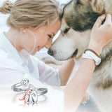 Pink Dog Embrace Ring, view 5