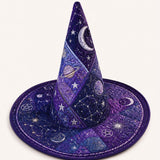 Quilted Witch Hat – Dark Academia and Cosmic Motifs – product image 1