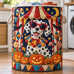 Quilted Laundry Basket – Dalmatian at a Halloween Party – product image 1