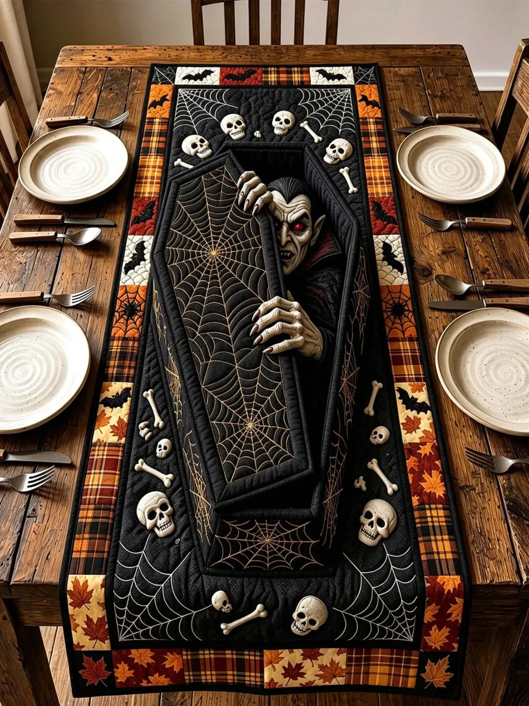 Quilted Table Runner – Cosy Autumn Path – product image 1