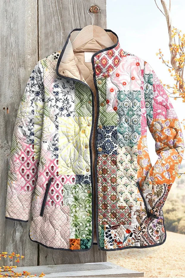 Quilted Jacket in Patchwork Look – product image 2