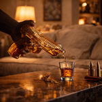Handgun-Shaped Whisky Decanter Set with Glasses, view 3