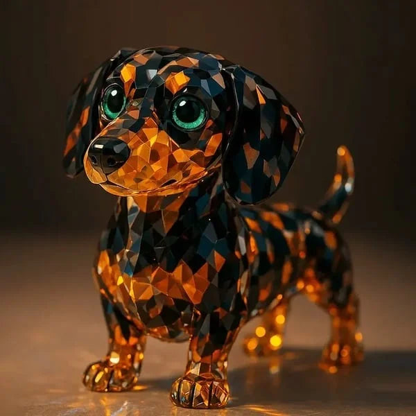 Crystal-Style Corgi Figurine