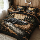 3-Piece Quilted Bedding Set | Woodland Bear