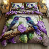 3-Piece Quilted Bedding Set | Bird Haven