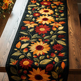 Quilted Table Runner | Autumn Sunflower, view 2