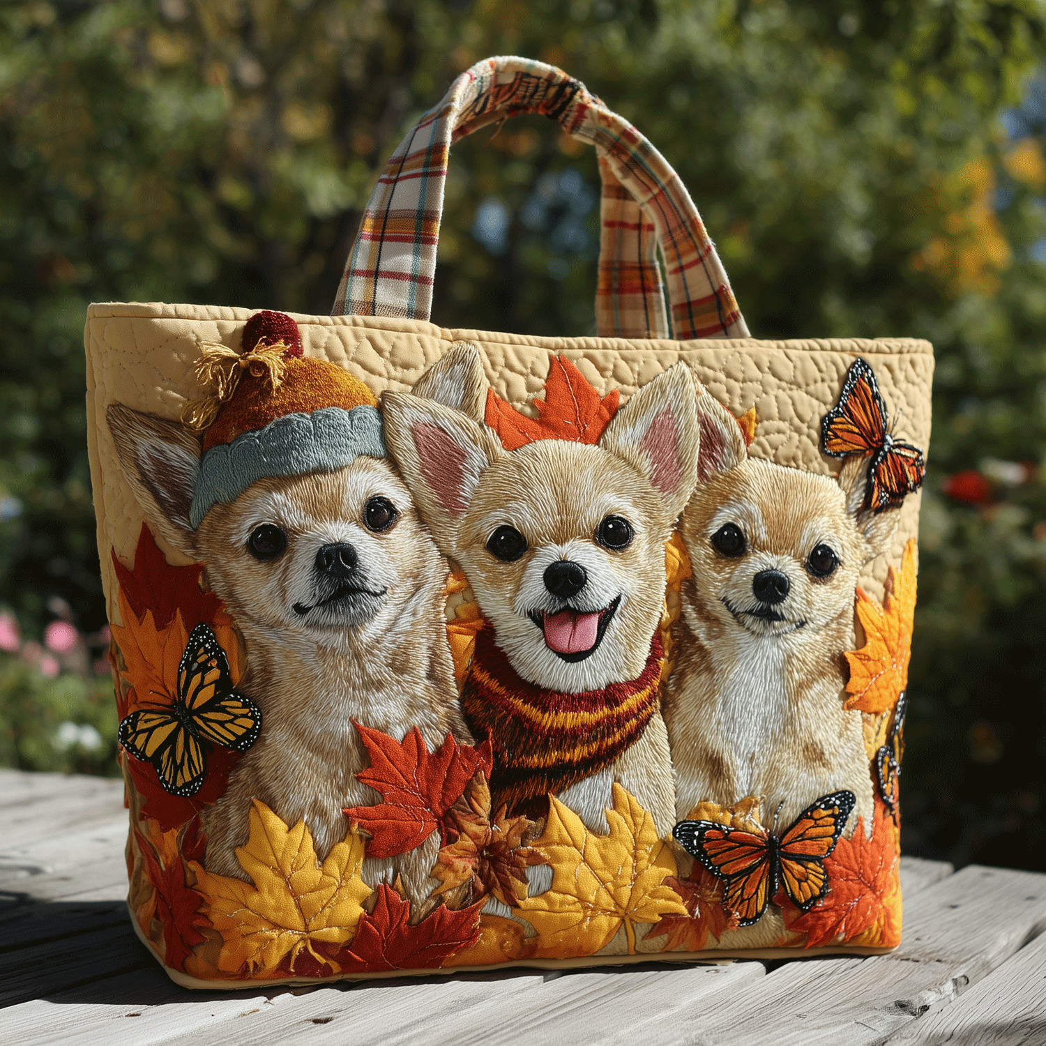Dog Lover Tote Bags | Top 2 - Autumn Chihuahua