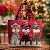 Handcrafted Quilted Tote Bag - Schnauzer