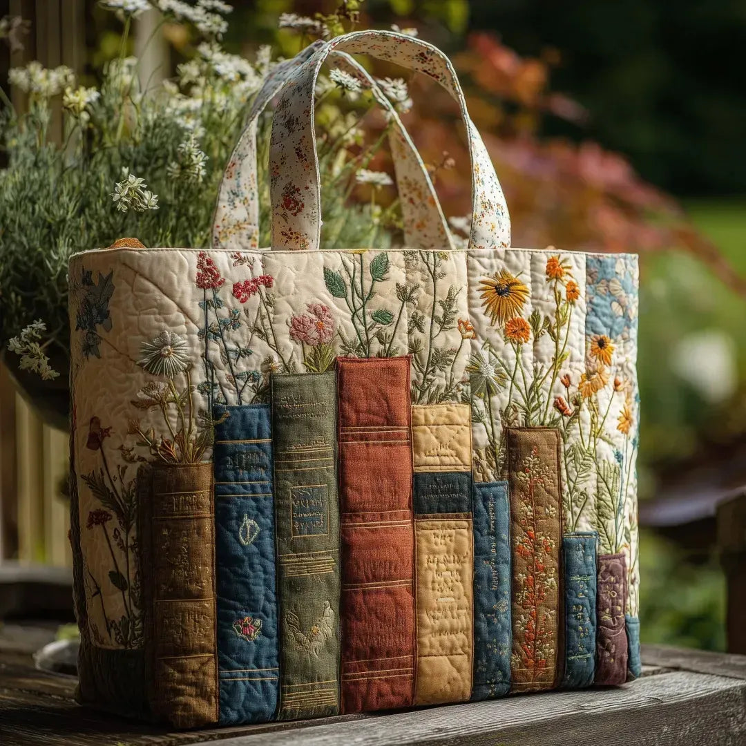 Book Lover Tote Bags | Top 1 - Books and Flowers Collection